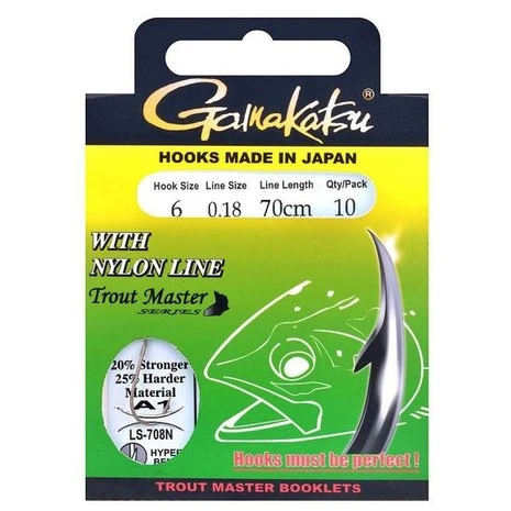 Gamakatsu - Onderlijnen 708N Nylon 70cm - Gamakatsu 1 Gamakatsu - Onderlijnen 708N Nylon 70cm - Gamakatsu