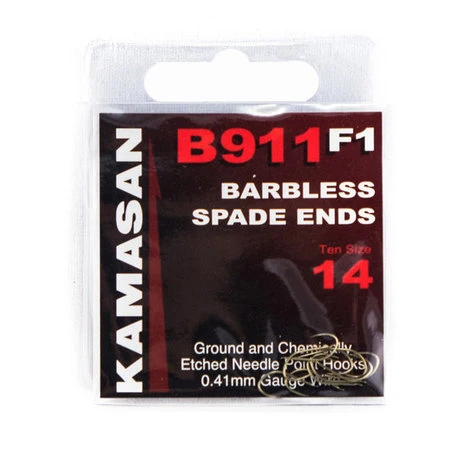 Haken Kamasan Barbless Spade Ends - Elite 1 Haken Kamasan Barbless Spade Ends - Elite