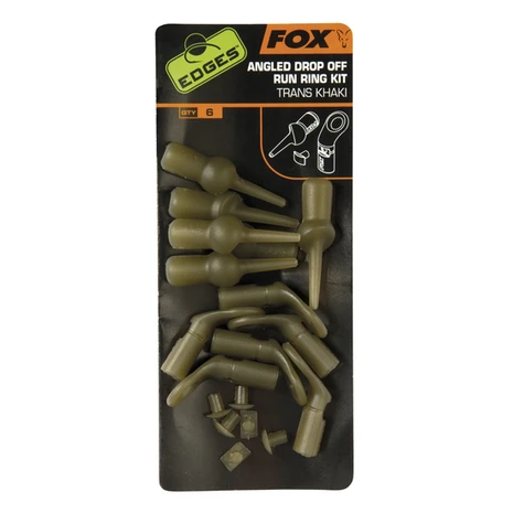 End Tackle Edges Angled Drop-off Run Ring Kit - Trans Khaki X 6 - Fox Carp 1 End Tackle Edges Angled Drop-off Run Ring Kit - Trans Khaki X 6 - Fox Carp