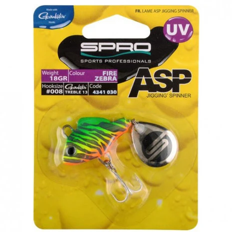 SPRO - Spinners & Lepels ASP Spinner Uv Fire Zebra - 21gr - SPRO 3 SPRO - Spinners & Lepels ASP Spinner Uv Fire Zebra - 21gr - SPRO - Afbeelding 3