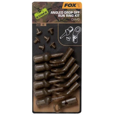 Fox Carp - End Tackle Edges Camo Angled Drop Off Run Rig Kit X 6 - Fox Carp 1 Fox Carp - End Tackle Edges Camo Angled Drop Off Run Rig Kit X 6 - Fox Carp