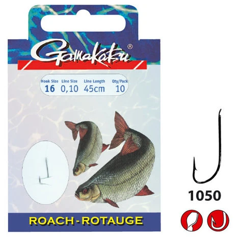 Gamakatsu - Onderlijn Hook BKS 1050N Roach - 45cm - Gamakatsu 1 Gamakatsu - Onderlijn Hook BKS 1050N Roach - 45cm - Gamakatsu