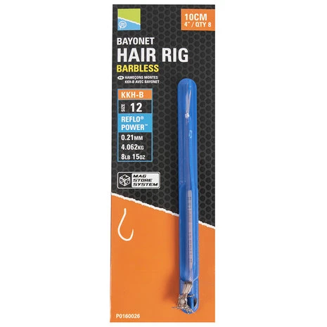 Preston - Onderlijn KKH-B Bayonet Hair Rigs - 10cm - Preston 1 Preston - Onderlijn KKH-B Bayonet Hair Rigs - 10cm - Preston