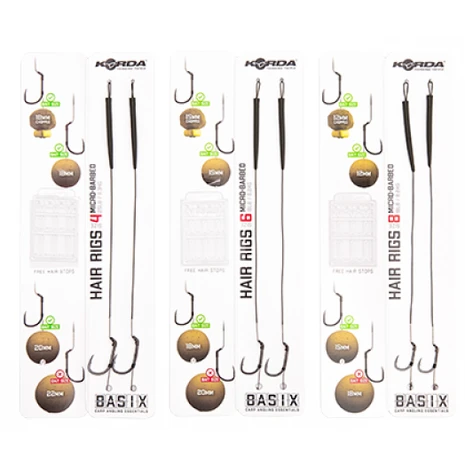 Korda - Onderlijn Basix Hair Rigs Wide Gape Micro Barbed - Korda 2 Korda - Onderlijn Basix Hair Rigs Wide Gape Micro Barbed - Korda - Afbeelding 2