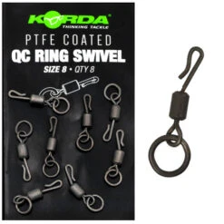 Korda - End Tackle Wartel PTFE QC Ring Swivel Size 11 - Korda