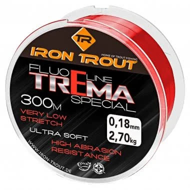 Iron Trout - Lijn Nylon Fluo Line Trema Special - Red - 300m - Iron Trout 1 Iron Trout - Lijn Nylon Fluo Line Trema Special - Red - 300m - Iron Trout