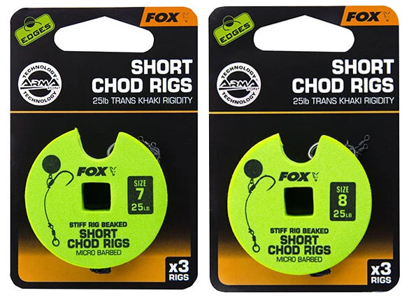 Fox Carp - Onderlijnen Edges Short Chod Rigs Barbed - Fox Carp 1 Fox Carp - Onderlijnen Edges Short Chod Rigs Barbed - Fox Carp