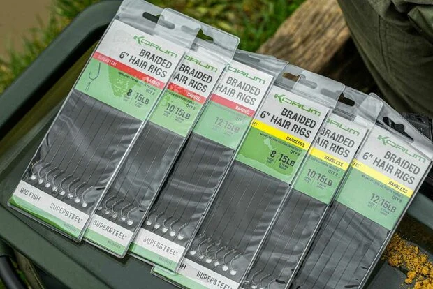 Korum - Big Fish Braided Hair Rigs 6" Barbed - Korum 4 Korum - Big Fish Braided Hair Rigs 6" Barbed - Korum - Afbeelding 4