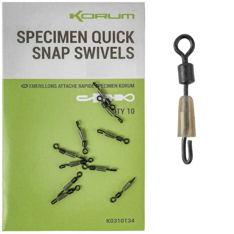 Korum - Specimen Quick Snap Swivels - Korum 1 Korum - Specimen Quick Snap Swivels - Korum