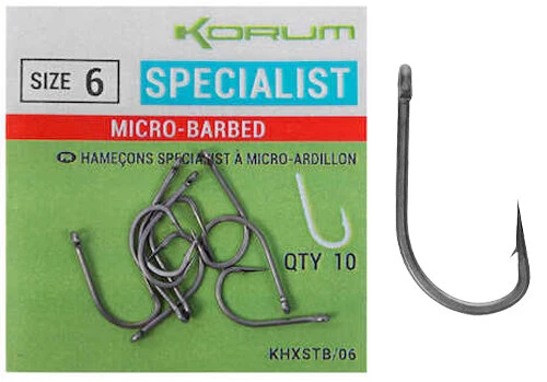 Korum - Haken Xpert Specialist Micro Barbed Hooks - Korum 1 Korum - Haken Xpert Specialist Micro Barbed Hooks - Korum