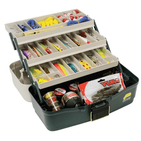 Plano - Three Tray Tackle Box Repro Green / Sandstone - Plano 1 Plano - Three Tray Tackle Box Repro Green / Sandstone - Plano