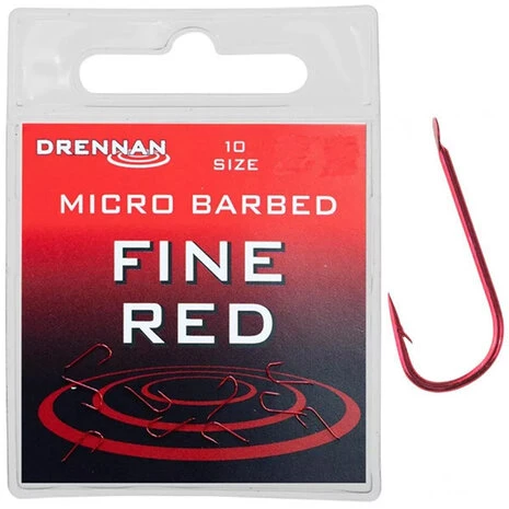 Drennan - Haken Fine Red Micro Barbed - Drennan 1 Drennan - Haken Fine Red Micro Barbed - Drennan