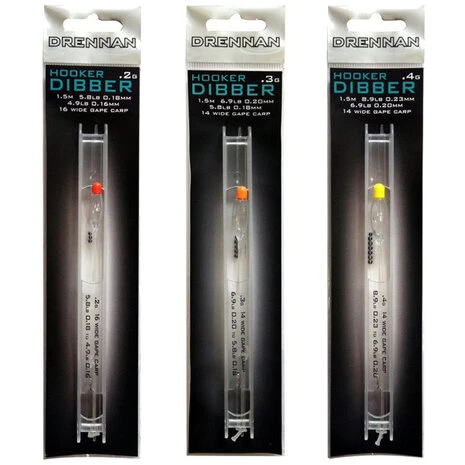 Drennan - Gemonteerde Lijn Hooker Dibber Wide Gape Carp - Drennan 1 Drennan - Gemonteerde Lijn Hooker Dibber Wide Gape Carp - Drennan