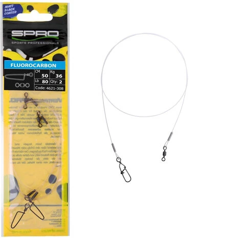 SPRO - Matte Black Leader Fluoro - SPRO 1 SPRO - Matte Black Leader Fluoro - SPRO